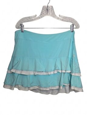 Lilly Pulitzer Light Blue Ruffle Luxletic Skort